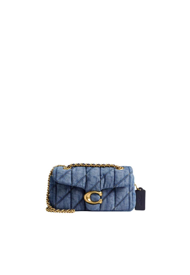 ( PREORDER ) Coach Tabby 20 With Quilting Shoulder Bag In Denim Brass Indigo CR701