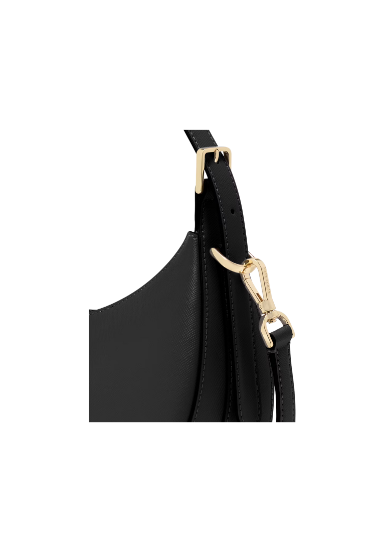 ( AS IS ) Kate Spade Madison Crescent Shoulder Bag In Black KK949