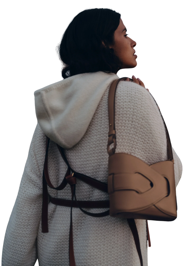 ( PREORDER ) Polene Nodde Shoulder Bag In Smooth Root