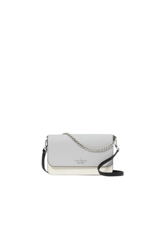 Kate Spade Madison Colourblock Small Flap Crossbody Bag In Platinum KC517