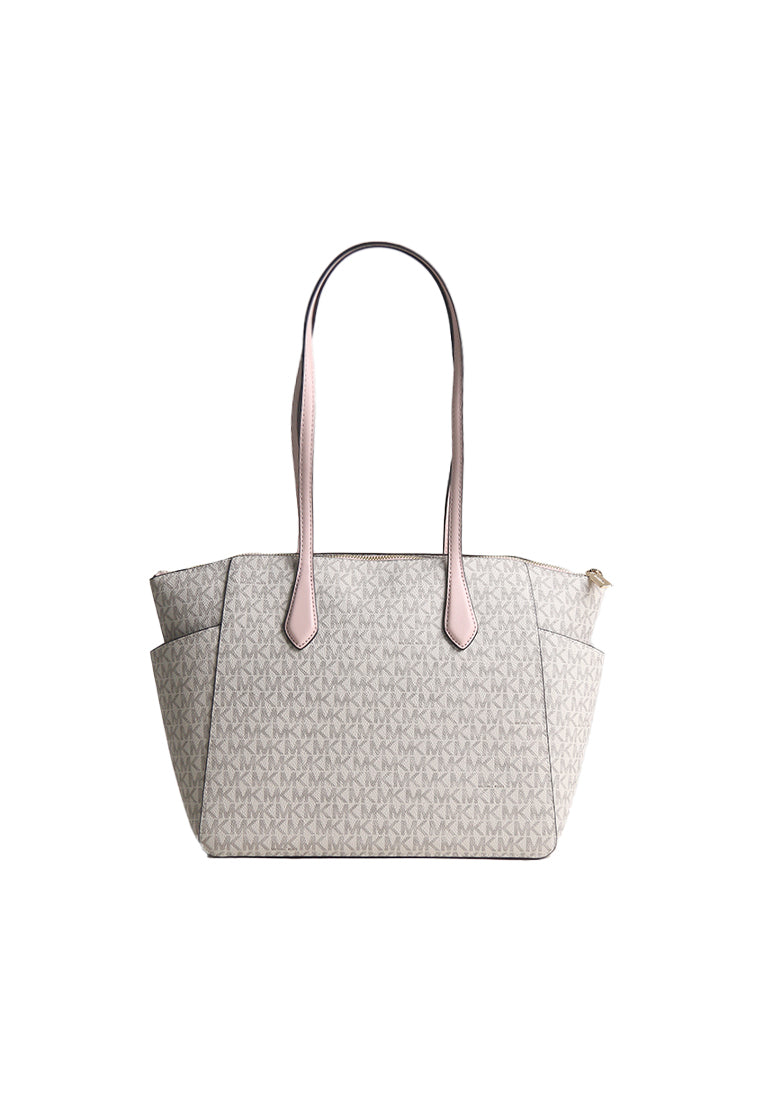 Michael Kors Marilyn Medium Tote Bag Signature Logo In Powder Blush Multi 35F5G6AT2B