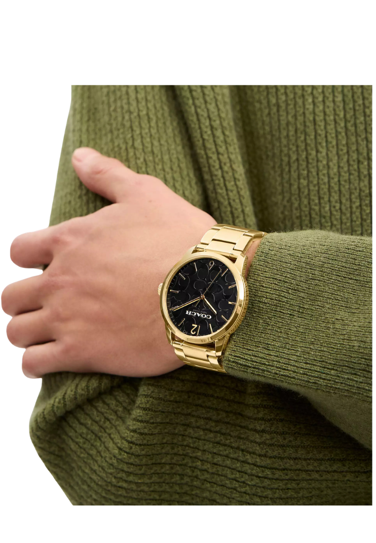 ( PREORDER ) Coach Keane Watch Gift Set In Gold Black CCT19
