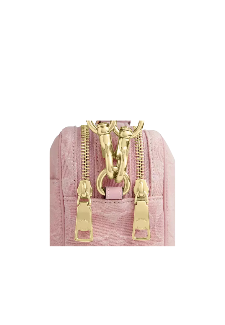 Coach Carey Crossbody Bag In Signature Denim In Light Pink CER69