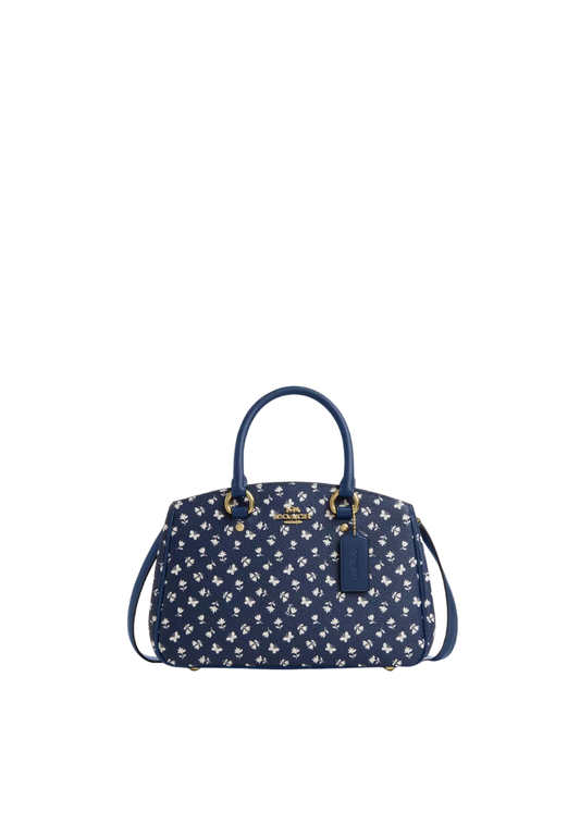 ( PREORDER ) Coach Savannah Small With Floral Print Carryall Bag In Deep Blue Multi CBI55