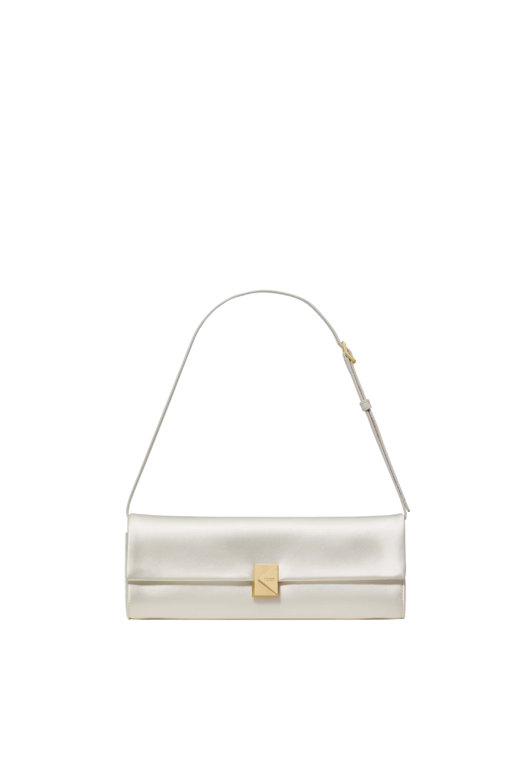 ( PREORDER ) Kate Spade Deco Satin Soft Mini Shoulder Bag In Cream KN971