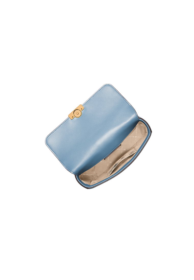 ( PREORDER ) Michael Kors Tribeca Small Studded Suede Shoulder Bag In Chambray 30S6A2RL5S