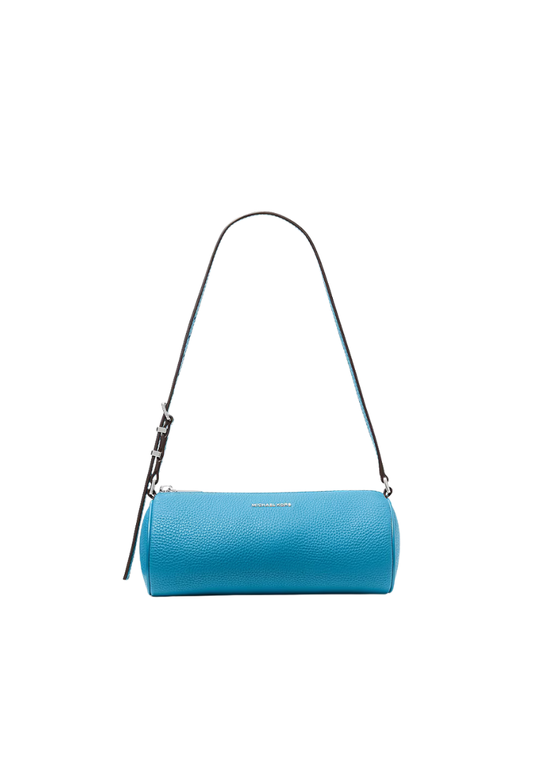 ( PREORDER ) Michael Kors Izzy Small Pebbled Leather Barrel Pochette In Milos Blue 32S6SZYC1L