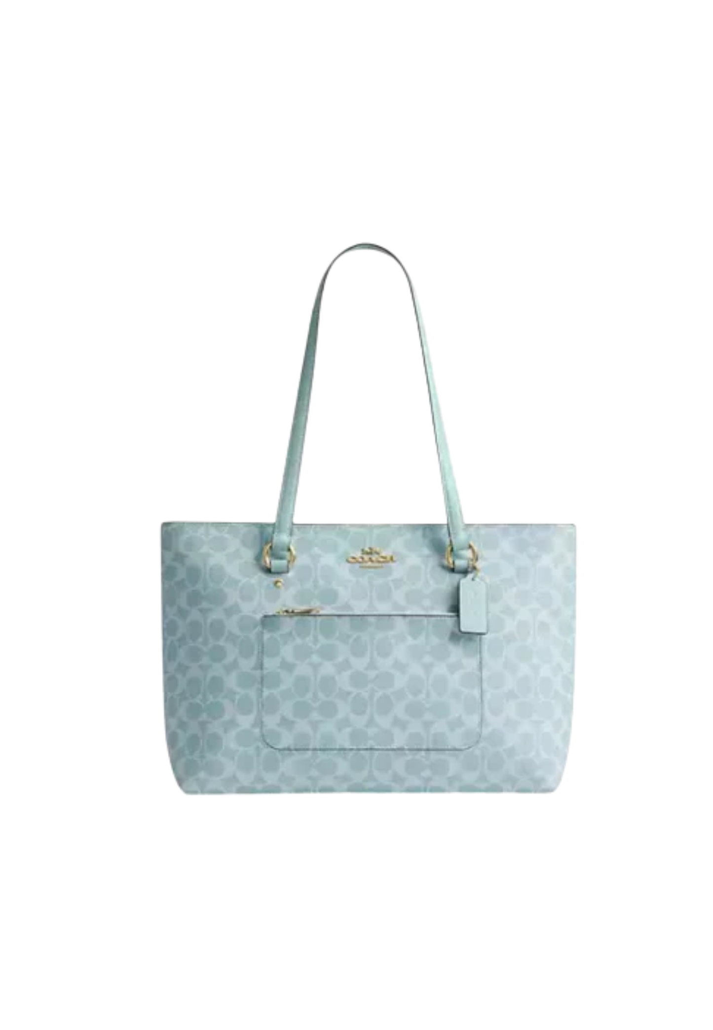 Coach Station Tote Bag In Signature Canvas In Light Blue CCD69