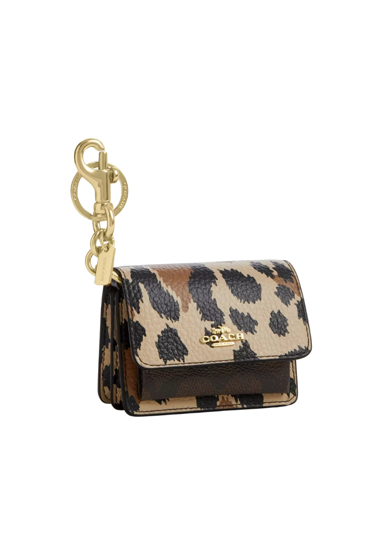 ( PREORDER ) Coach Klare Bag With Signature Canvas And Leopard Print Charm In Leopard Walnut Multi CCE82
