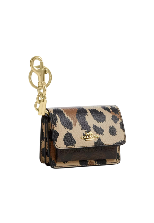 ( PREORDER ) Coach Klare Bag With Signature Canvas And Leopard Print Charm In Leopard Walnut Multi CCE82