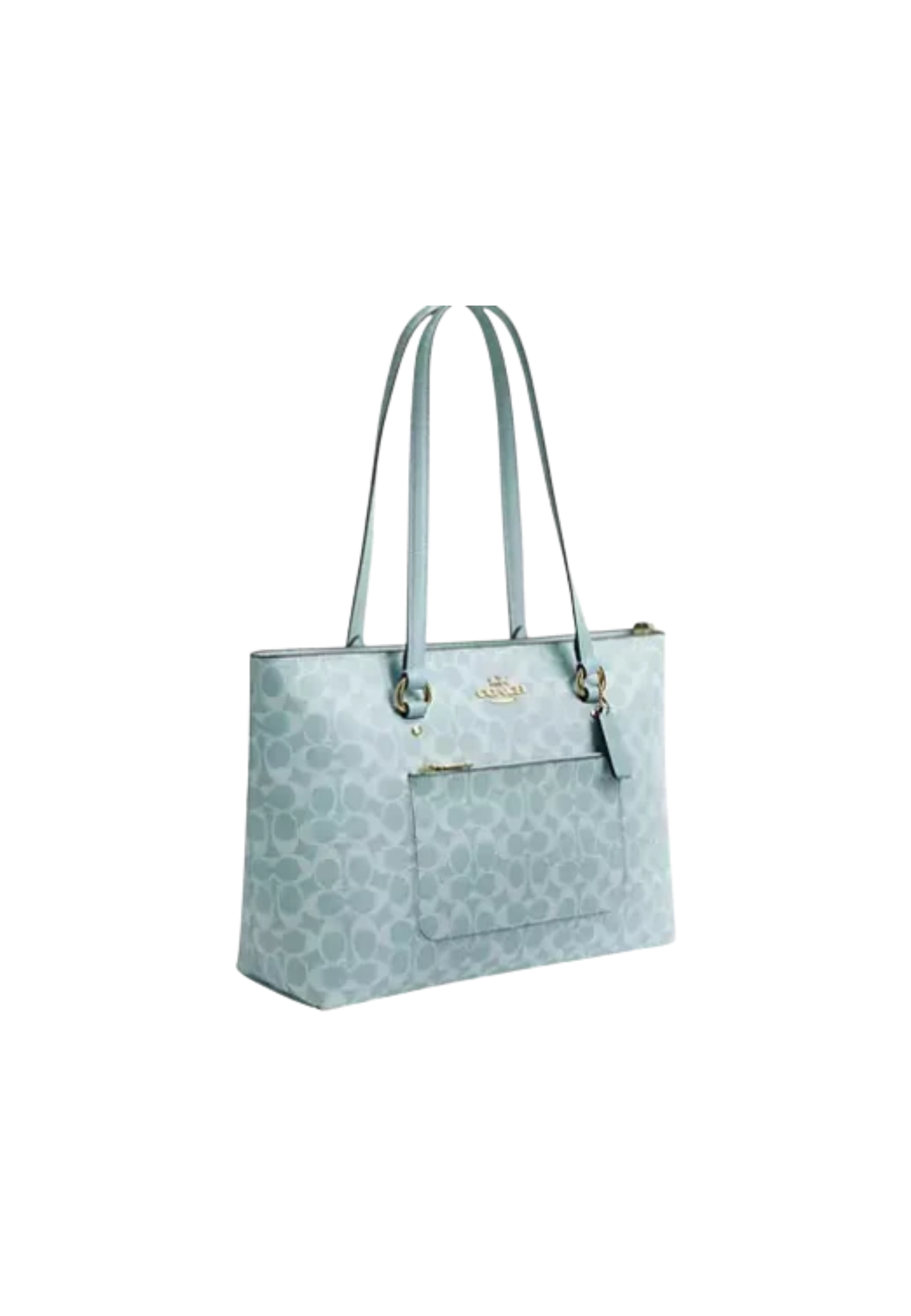 Coach Station Tote Bag In Signature Canvas In Light Blue CCD69