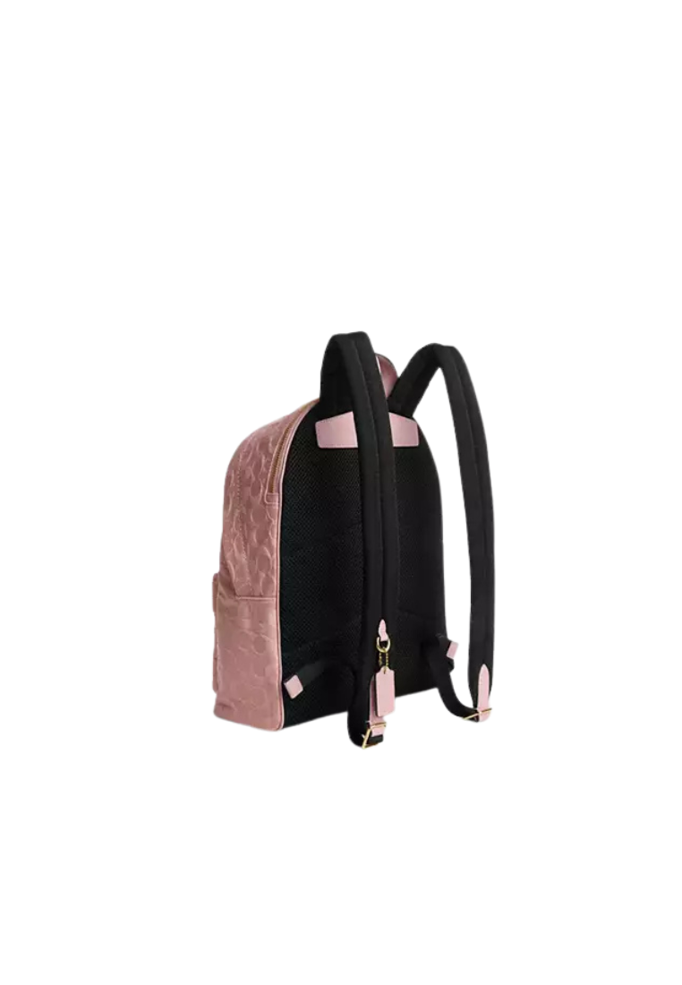 Coach Taylor Backpack In Signature Denim In Light Pink CER70