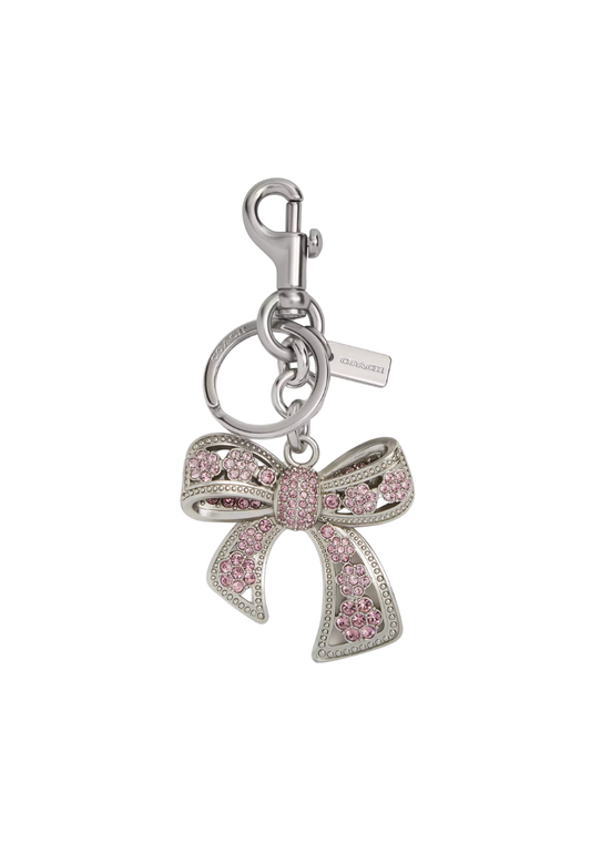 ( PREORDER ) Coach Bow Bag Charm In Silver Purple CAX72