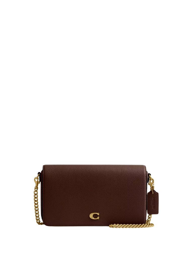 ( PREORDER ) Coach Mila With Signature Canvas Crossbody Bag In Brass Maple CAO01