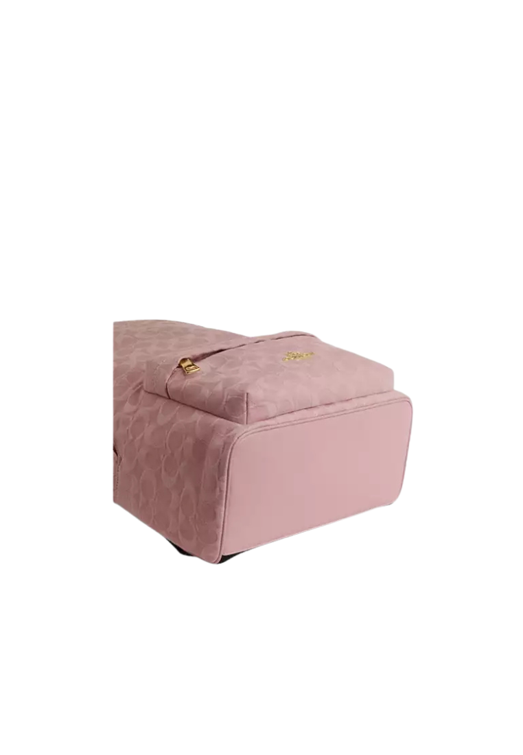 Coach Taylor Backpack In Signature Denim In Light Pink CER70
