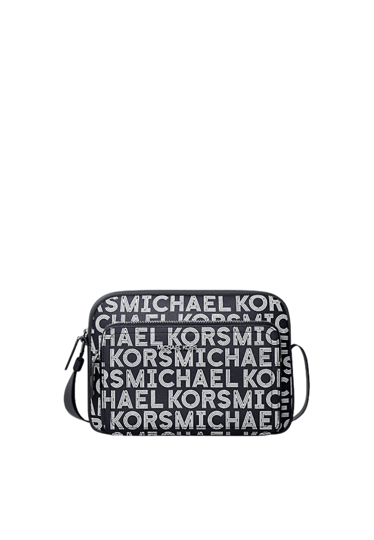 ( PREORDER ) Michael Kors Cooper Graphic Logo Flight Bag In Bright White 37F5LCOC6U