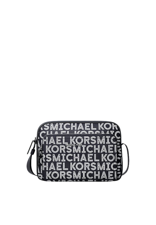 ( PREORDER ) Michael Kors Cooper Graphic Logo Flight Bag In Bright White 37F5LCOC6U