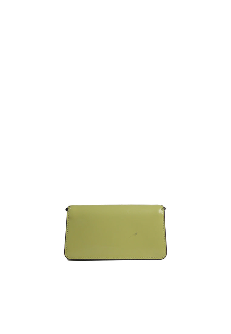( AS IS ) Tory Burch Emerson Patent Mini Crossbody Bag In Candy Lime 157730