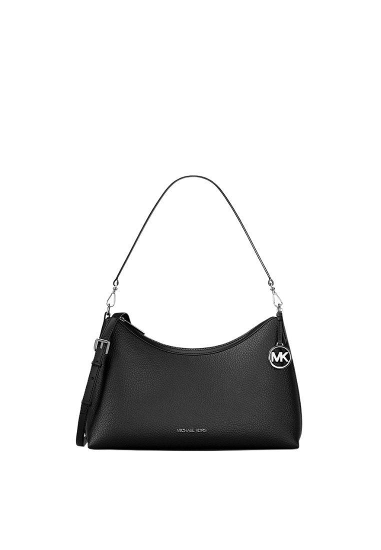 ( PREORDER ) Michael Kors Sammy Medium Pebbled Leather Convertible Shoulder Bag In Black 35T6S8SC6L