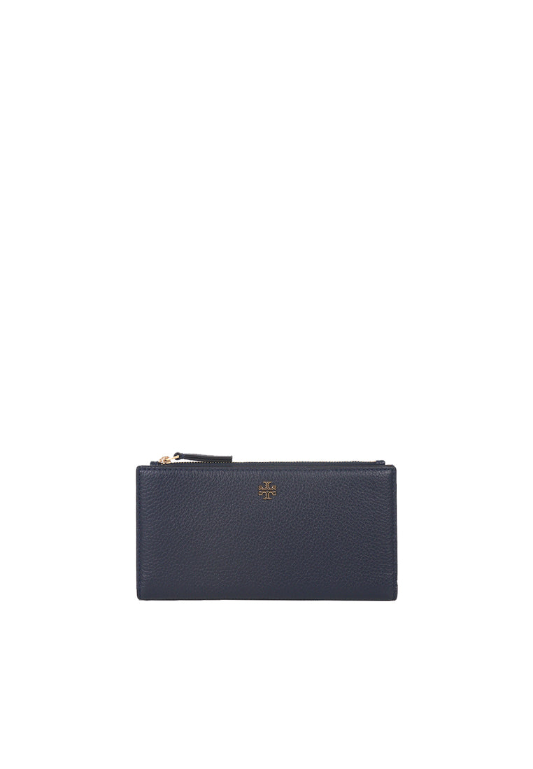 Tory Burch Blake Wallet Colorblock Slim In Tory Navy Muscadine 139540