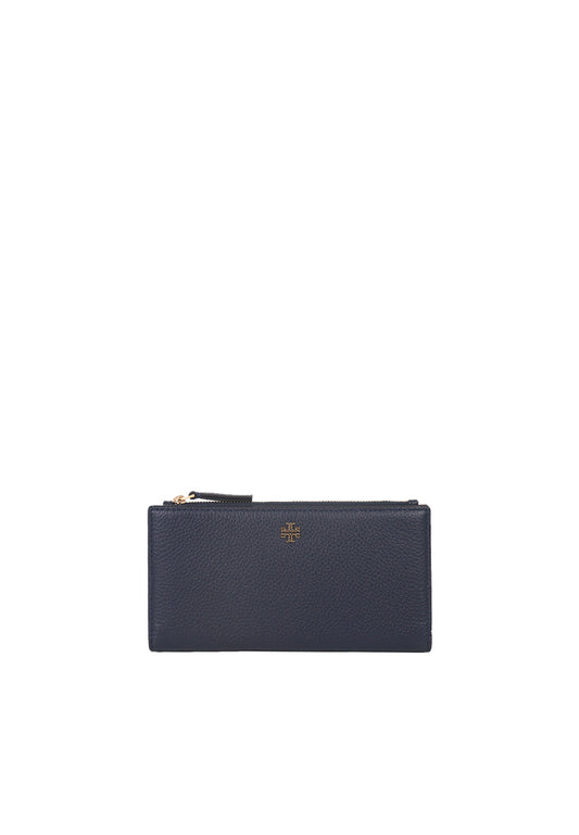 Tory Burch Blake Wallet Colorblock Slim In Tory Navy Muscadine 139540