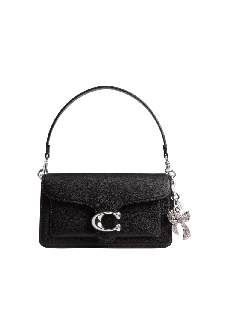 ( PREORDER ) Coach Trigger Snap Bag In Signature Canvas With Charm Charm In Silver Chambray CBM47
