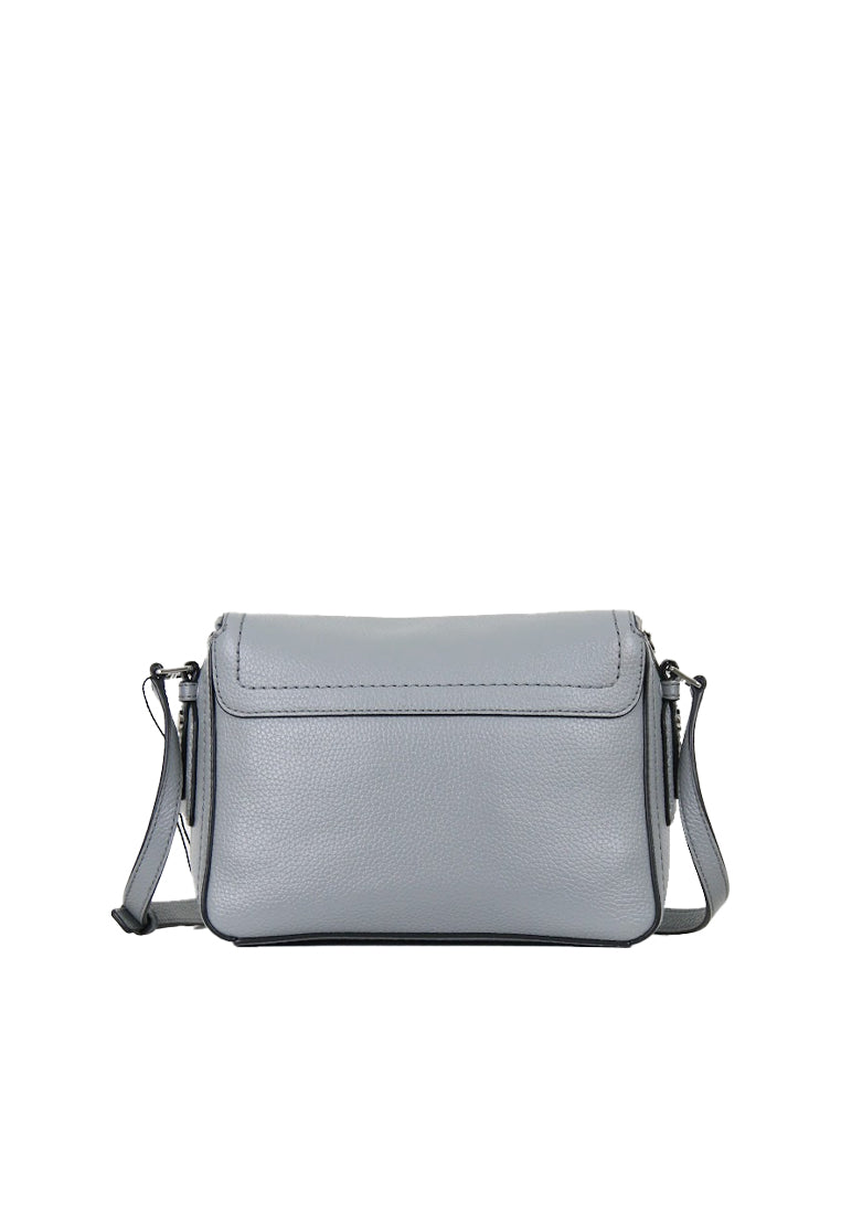 ( AS IS ) Marc Jacobs The Groove M0016932 Leather Mini Messenger Bag In Rock Grey