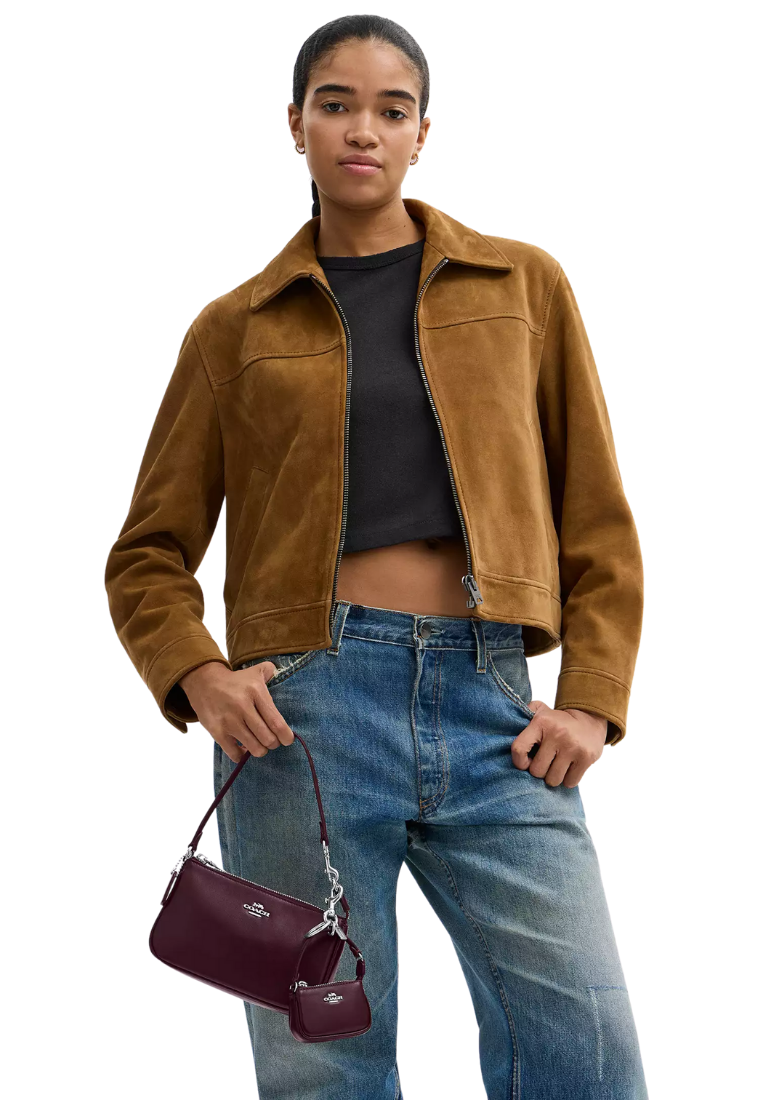 ( PREORDER ) Coach Boxed Nolita 19 And Nolita Charm Set Shoulder Bag In Silver CCK95