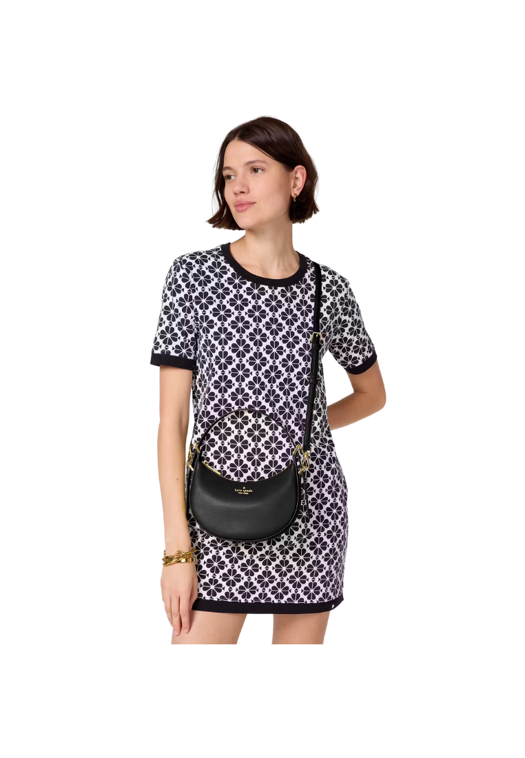 ( AS IS ) Kate Spade Madison Crescent Shoulder Bag In Black KK949