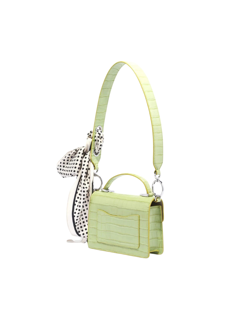 Marc Jacobs The Downtown Crocodile Top Handle Bag In Lime H961L01PF22