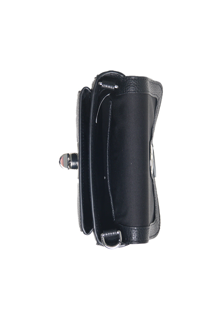 Marc Jacobs Turnlock Logo Mini Crossbody Bag In Black 4R3HMS002H02