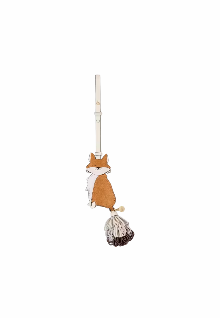 ( PREORDER ) Kate Spade Critters Ginger Fox Bag Charm In Biscotti Multi KN373
