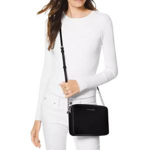 Michael Kors Jet Set Travel Crossbody Bag Large EW In Black 35F8STTC9L