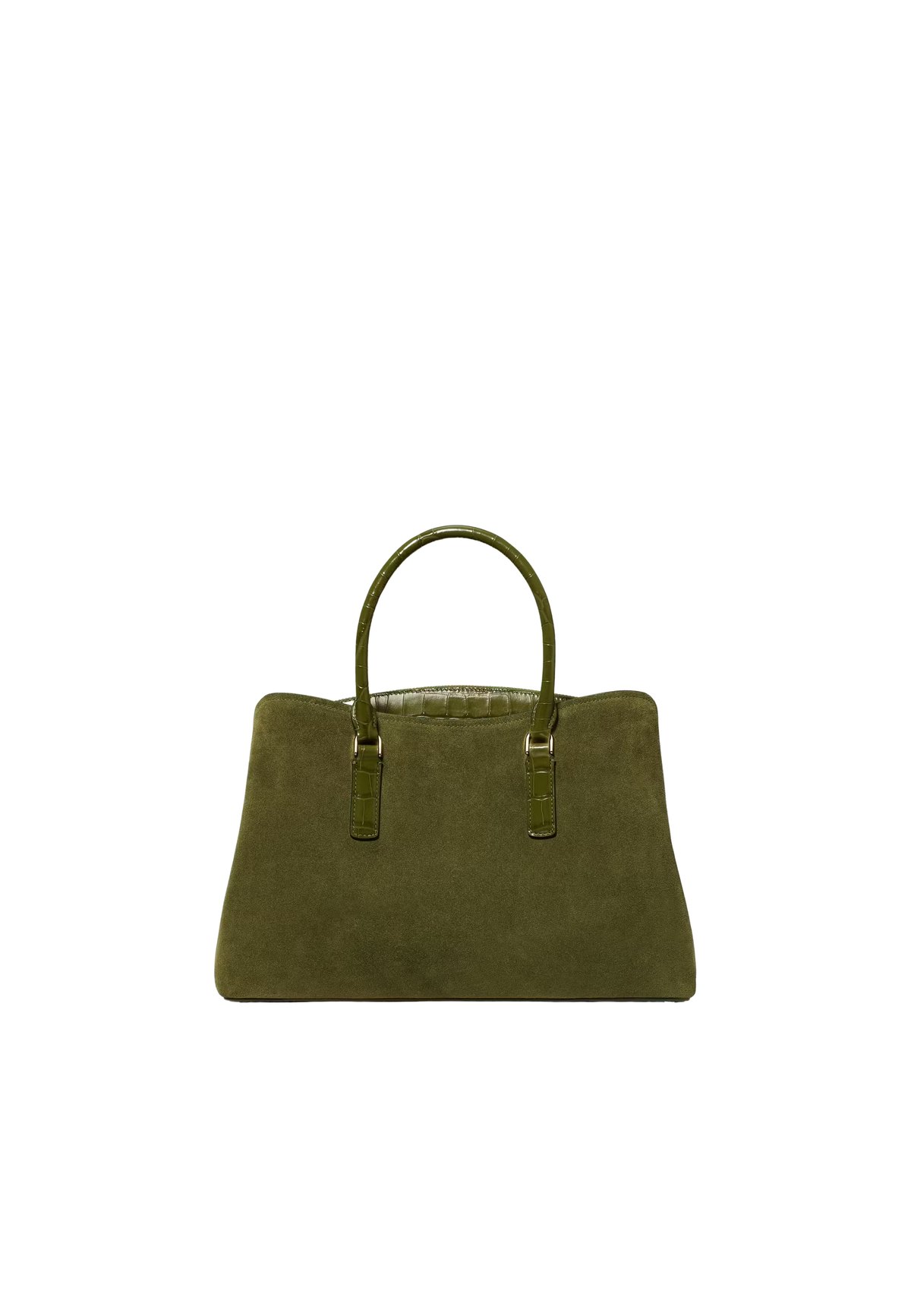 Kate Spade Thompson Street Suede And Croc Satchel Bag In Enchanted KP185