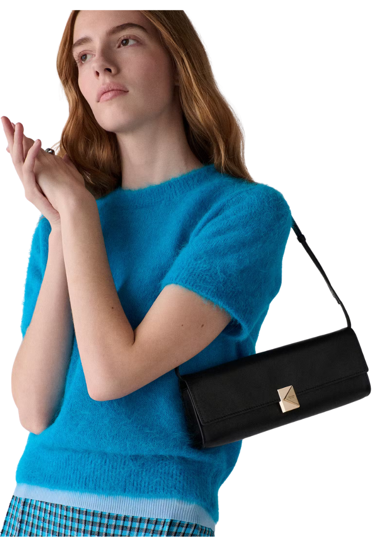 ( PREORDER ) Kate Spade Deco Soft Mini Shoulder Bag In Black KN378