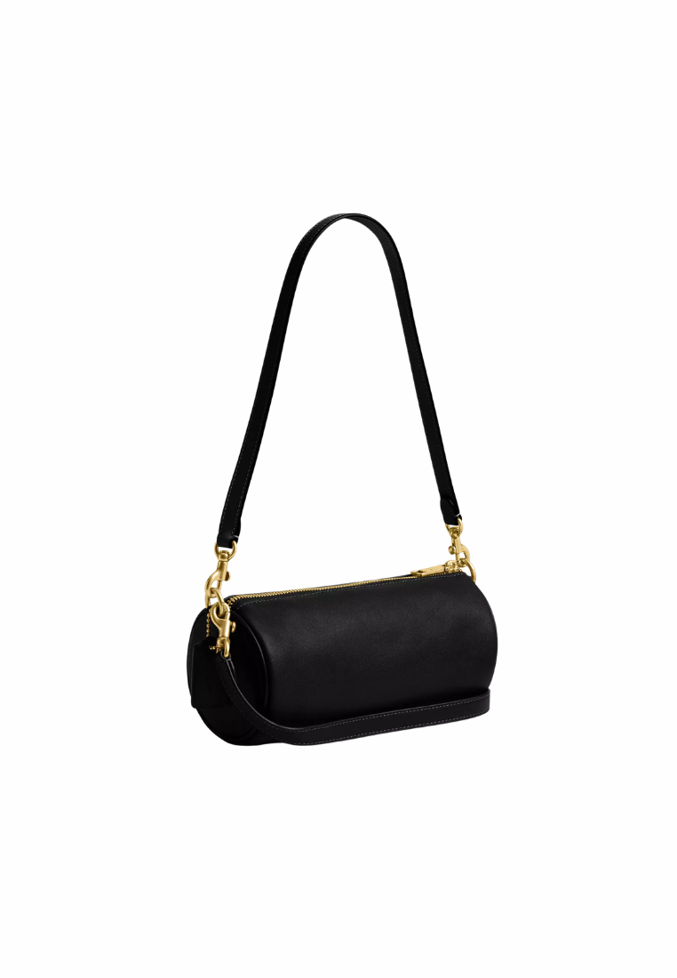 ( PREORDER ) Coach Barrel Bag Shoulder Bag In Brass Black CDY80