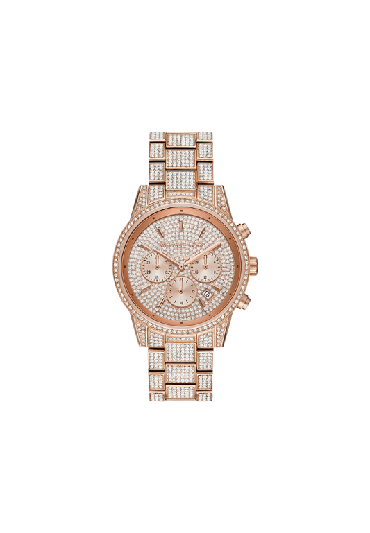 ( PREORDER ) Michael Kors Bryant PavÃ© Rose Gold-Tone PavÃ© watch In Rose Gold MK6748