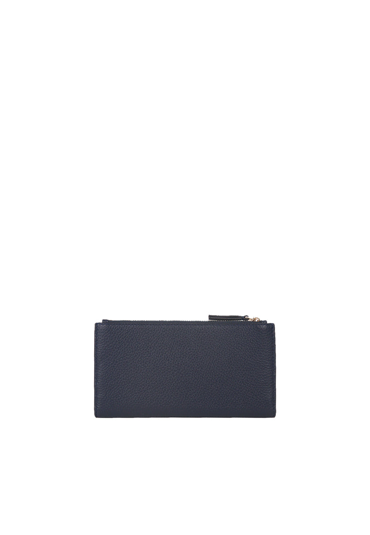 Tory Burch Blake Wallet Colorblock Slim In Tory Navy Muscadine 139540
