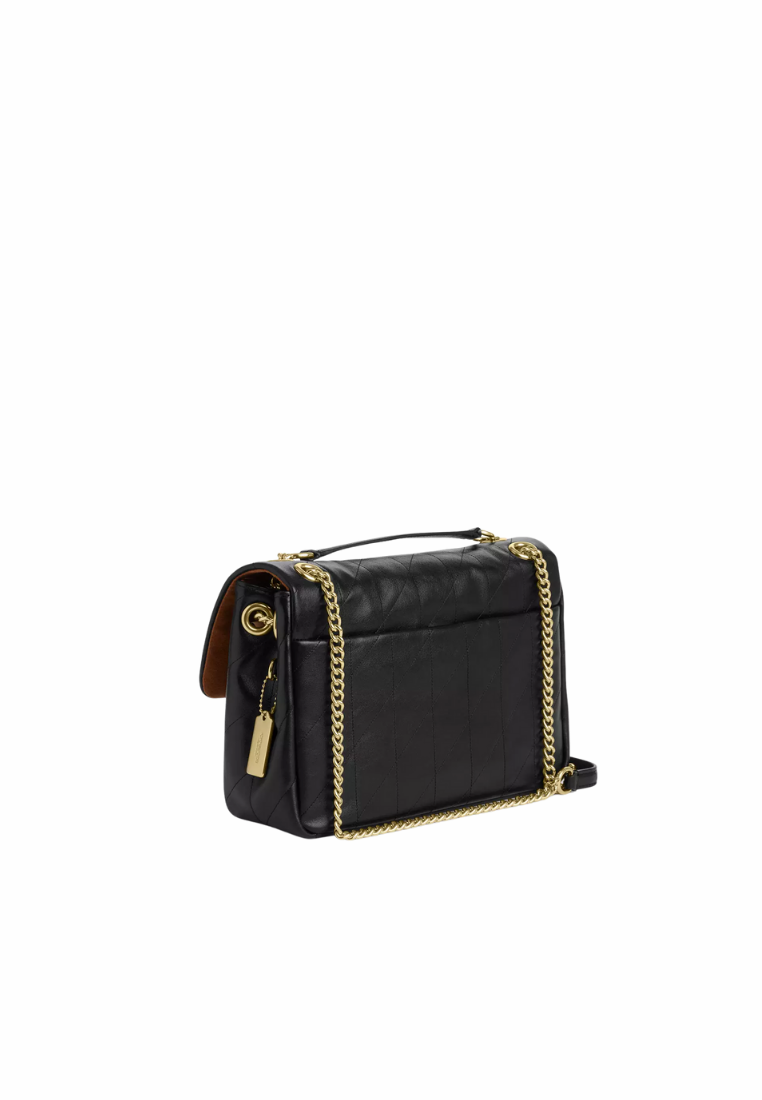 ( PREORDER ) Coach Elodie With Quilting Crossbody Bag In Gold Black CCZ62