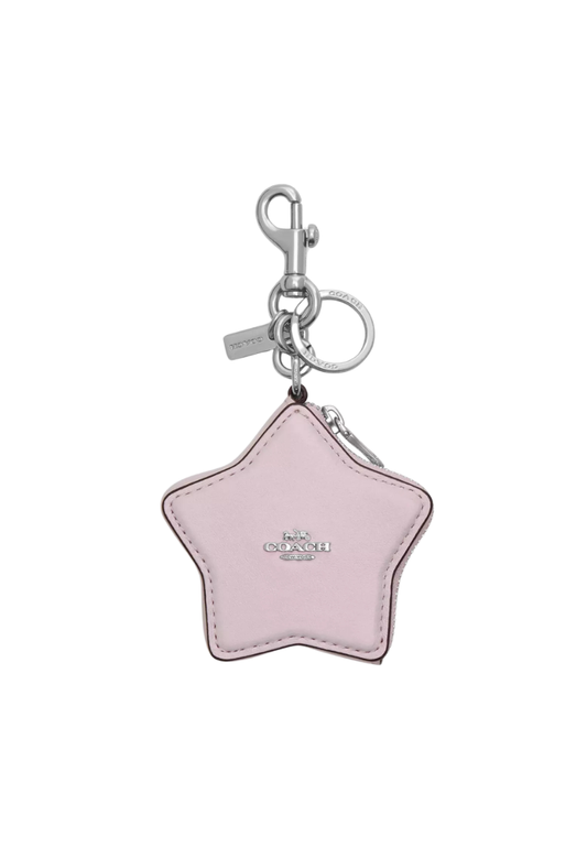 ( PREORDER ) Coach Star Bag Charm In Silver Pink CBL91