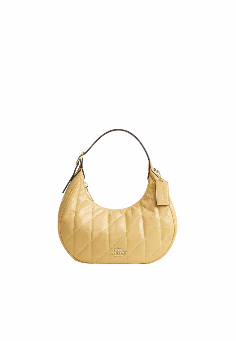 ( PREORDER ) Coach Emily With Quilting Shoulder Bag In Soft Yellow CDX21