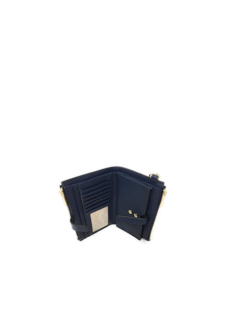 Michael Kors Jet Set Travel Double Zip Wristlet 35F8GTVW0L In Navy