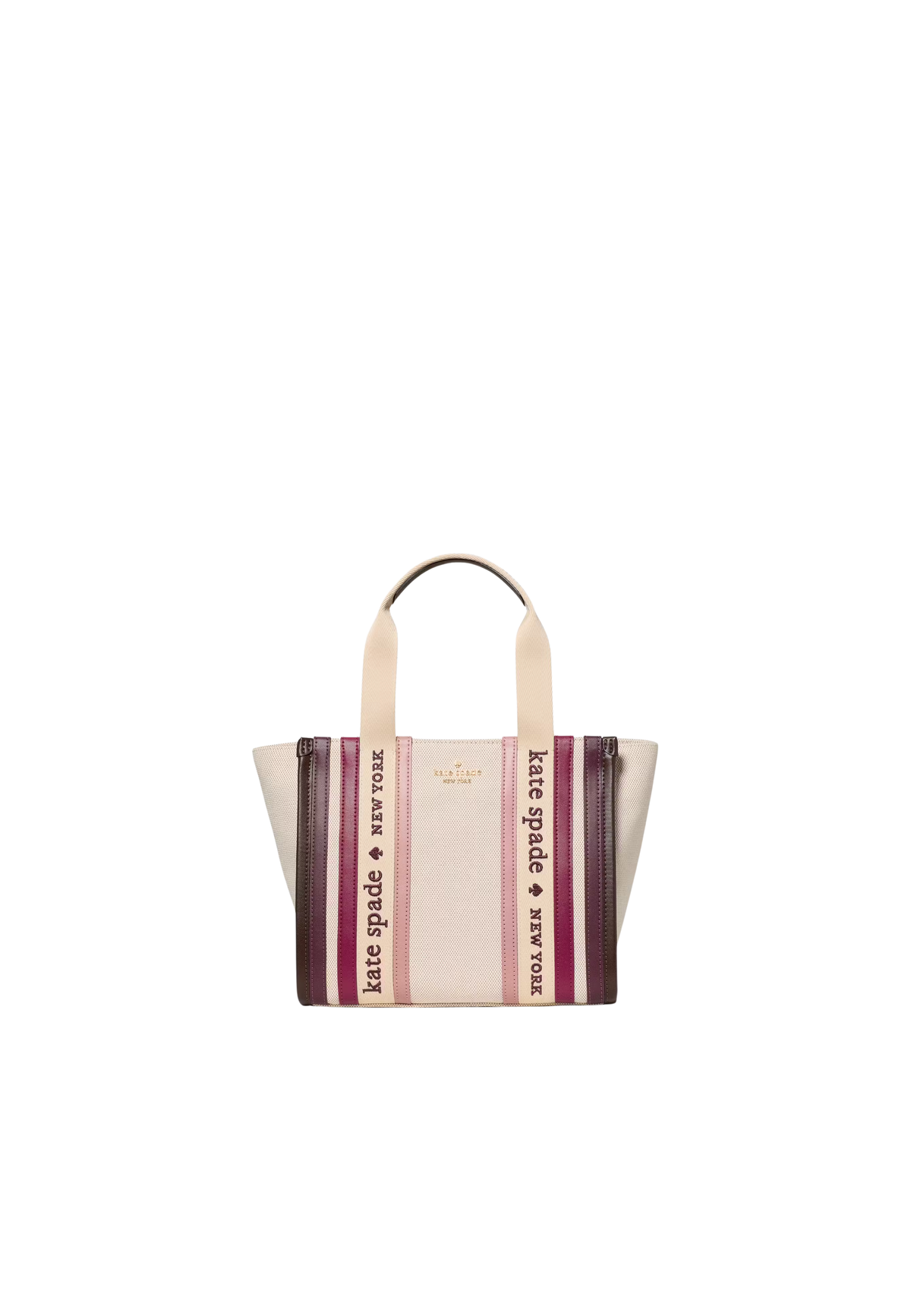 Kate Spade Kip Stripe Small Tote Bag In Deep Cherry Multi KL843