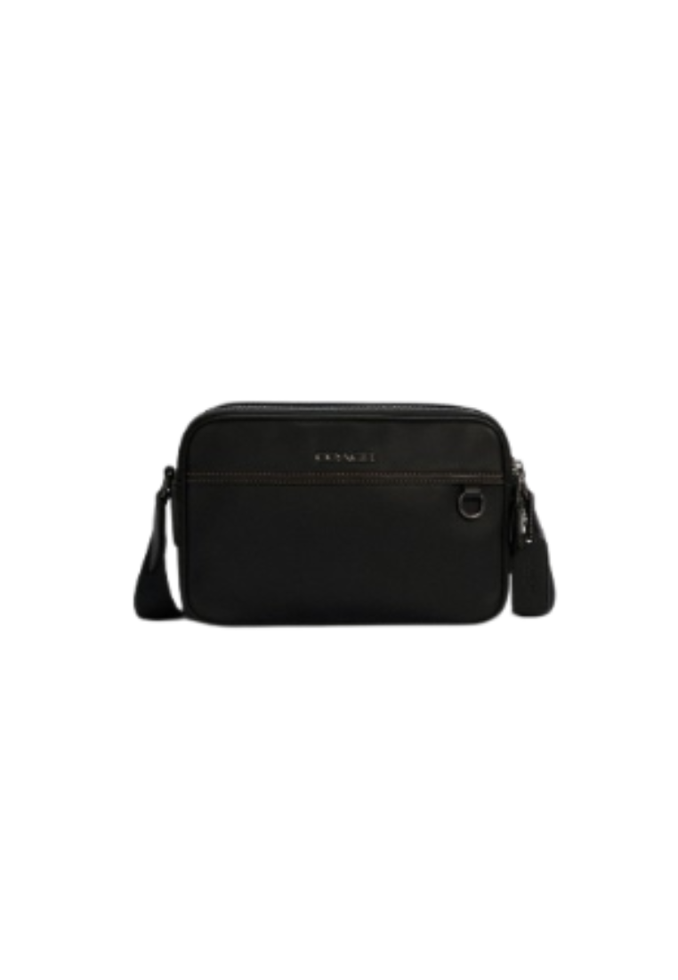 Coach Graham Smooth Leather C4148 Crossbody Bag In Black