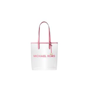 Michael Kors The Michael Large Clear Vinyl Tote Bag In Carnation 35S4G01T3P