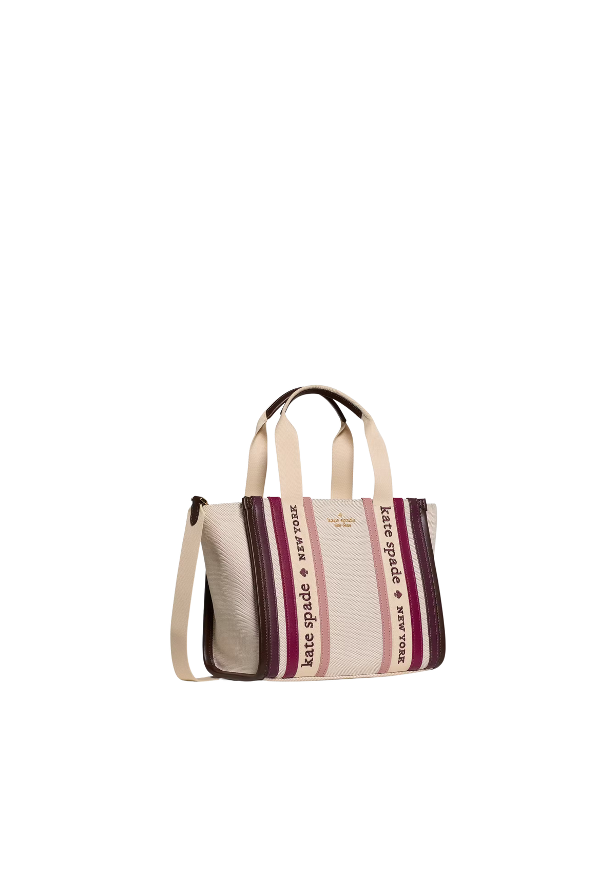 Kate Spade Kip Stripe Small Tote Bag In Deep Cherry Multi KL843