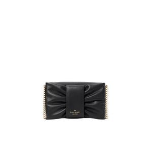 ( AS IS ) Kate Spade Millie Crossbody Bag Bow Flap In Black KC489