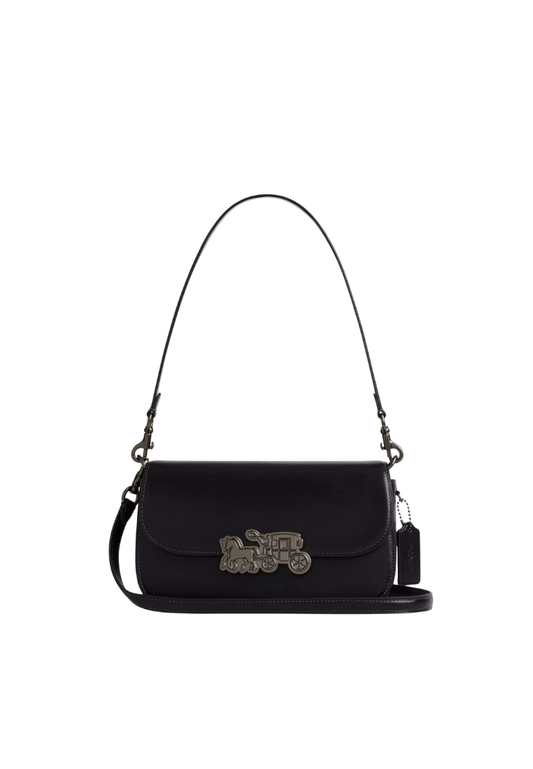 ( PREORDER ) Coach Harper Shoulder Bag In Gunmetal Black CCE65