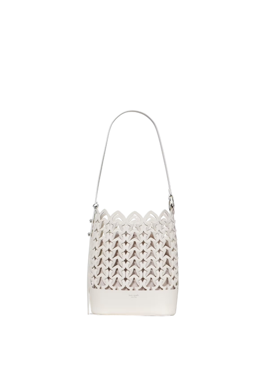 ( PREORDER ) Kate Spade Halo Woven Shoulder Bag In Cream KN924