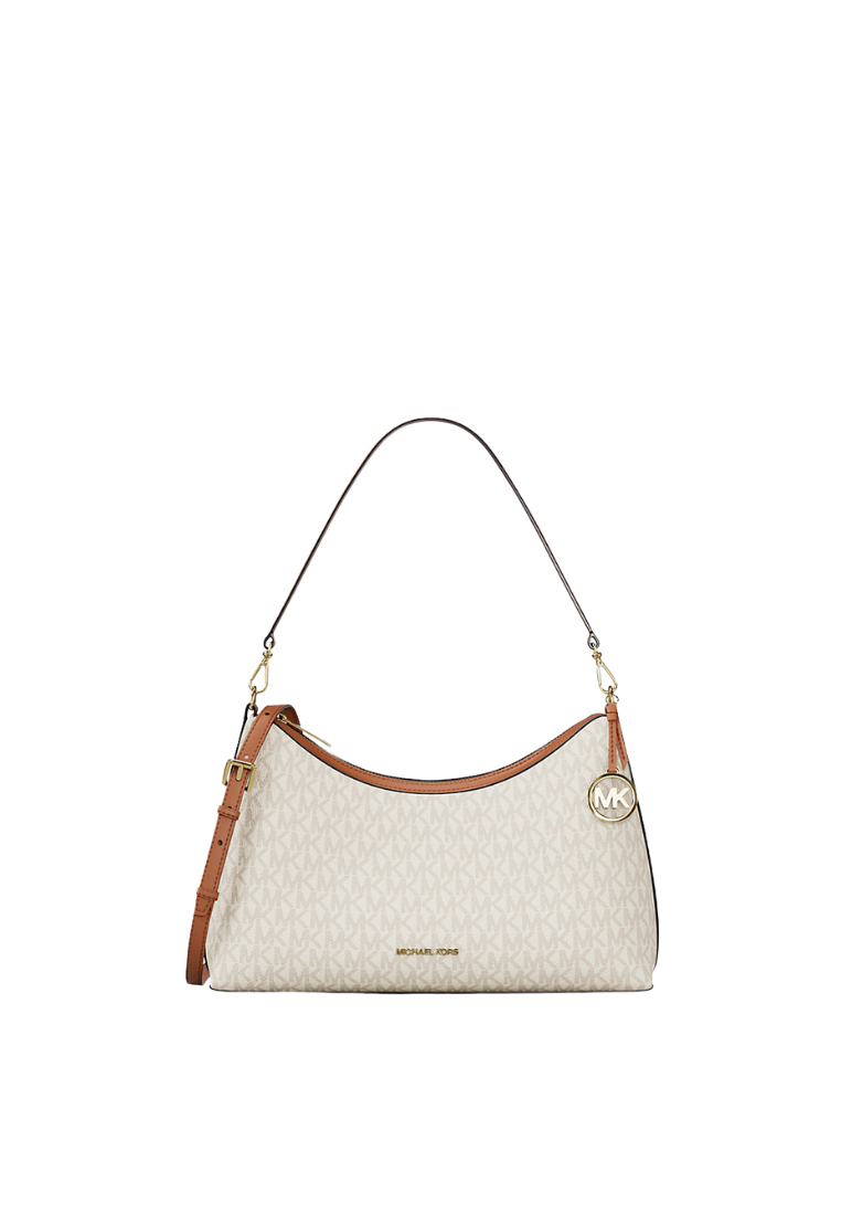 ( PREORDER ) Michael Kors Sammy Medium Signature Logo Convertible Shoulder Bag In Vanilla 35T6G8SC6B